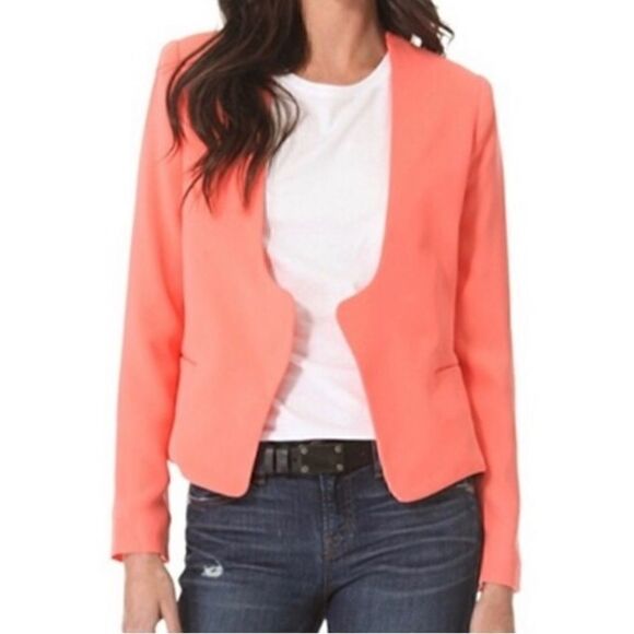 Diane Von Furstenberg Jackets & Blazers - Diane Von Furstenberg bright coral Feriha Cady Jacket/Blazer size 10